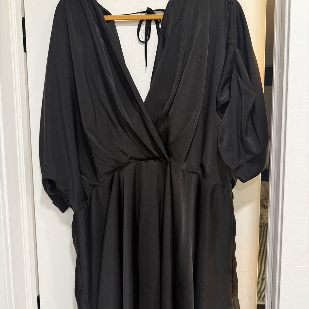 Elegant Black Wrap Dress